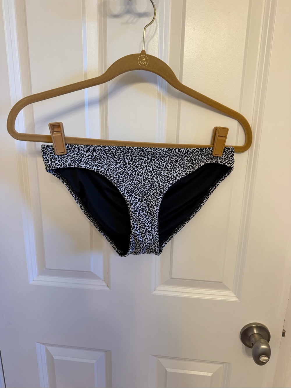 Athleta Black & White Speckled Bikini Bottoms